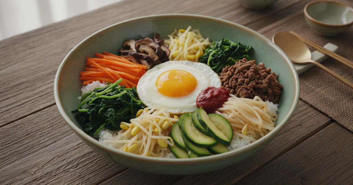 自宅で手軽に作るbibimbap（ビビンバ）：韓国式混ぜごはん