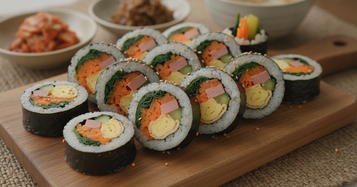 gimbap（김밥）：韓国の海苔巻きご飯