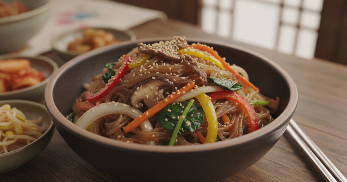 japchae（잡채）：韓国春雨の炒め物