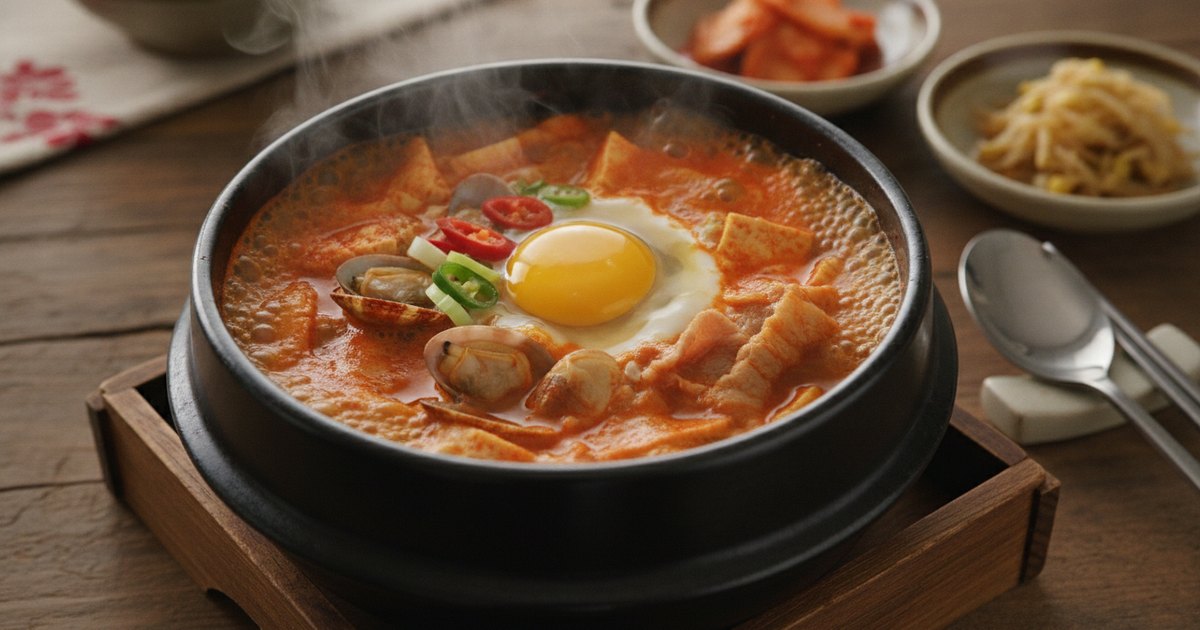スンドゥブチゲ：韓国の柔らか豆腐チゲ